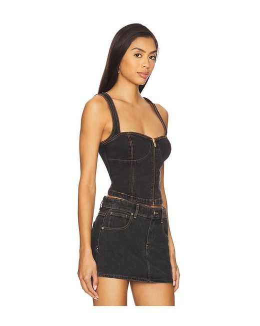 A.Brand Black Cara Denim Top