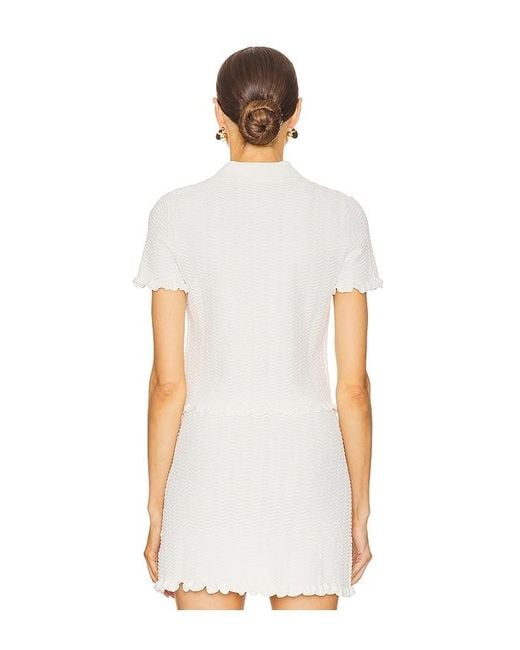 L'academie White 'Academie Salisa Scallop Cardigan