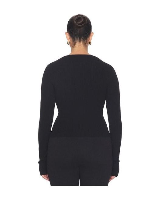 L'academie Black Eugene Long Sleeve Top