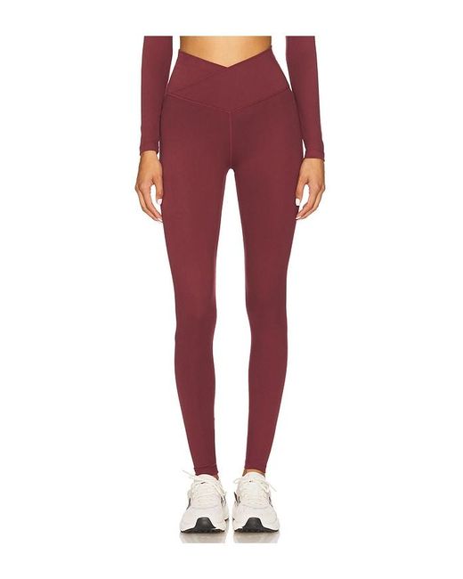 WellBeing + BeingWell Red Flowwell Callista Crossover Legging