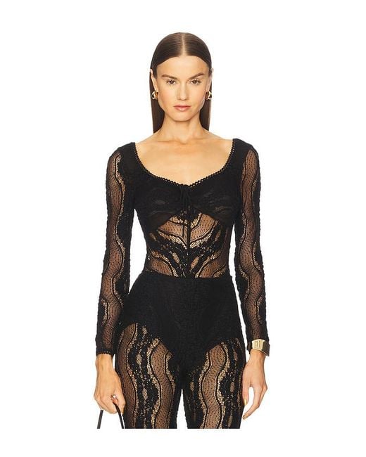 Charo Ruiz Black Mistral Bodysuit