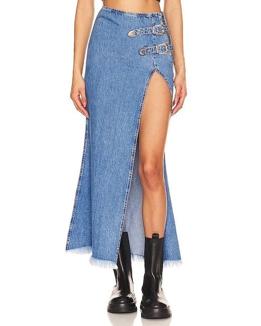 Urban Outfitters Blue Western Maxi Skirt