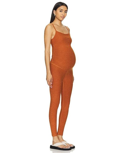 Beyond Yoga Orange Spacedye Uplevel Maternity Jumpsuit