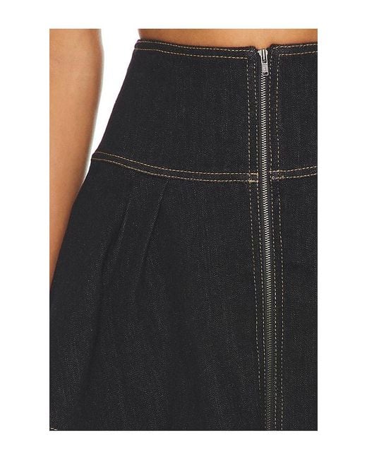 OW Collection Black Dana Pleat Skirt