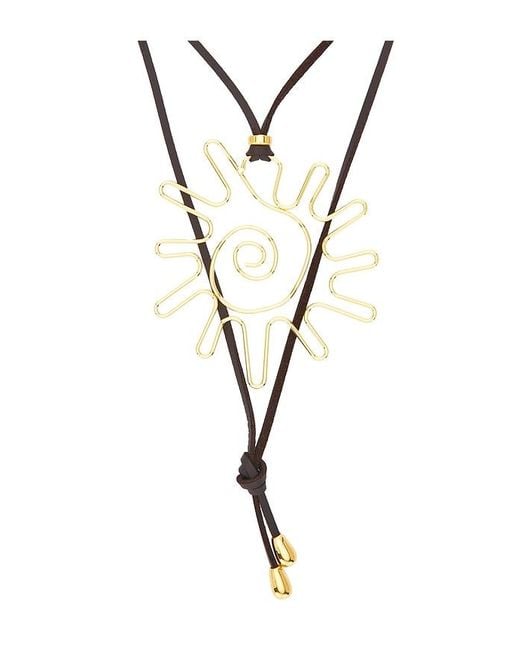 Eliou Black Sun Wrap Necklace