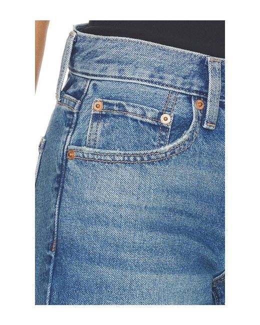 Pistola Blue Issa Mid Rise Relaxed Straight Jeans