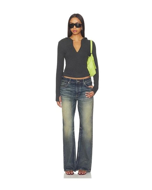 EB DENIM Blue Rowan Mid Rise Flare Jean