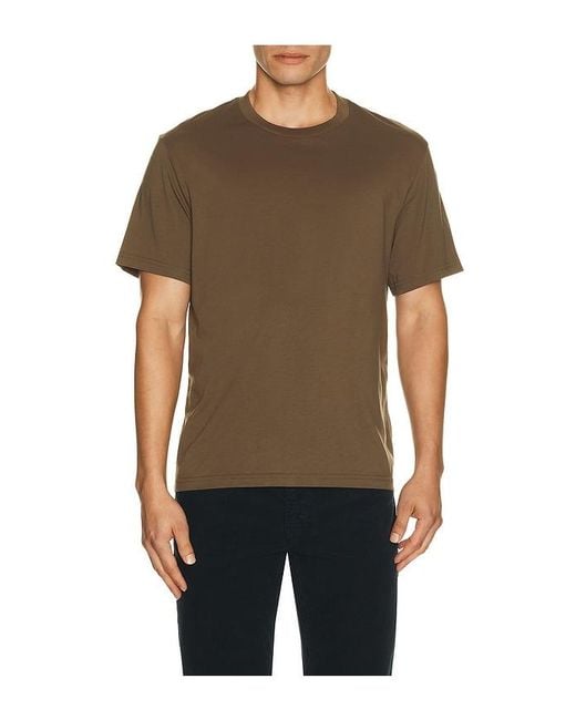 FRAME Black Short Sleeve Light Cotton Tee for men