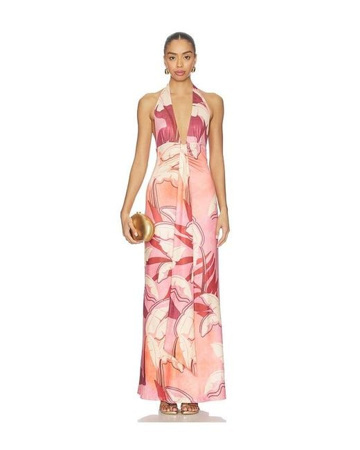 Seven Wonders Women's White Kaeli Tie Front Halter Maxi Dress
