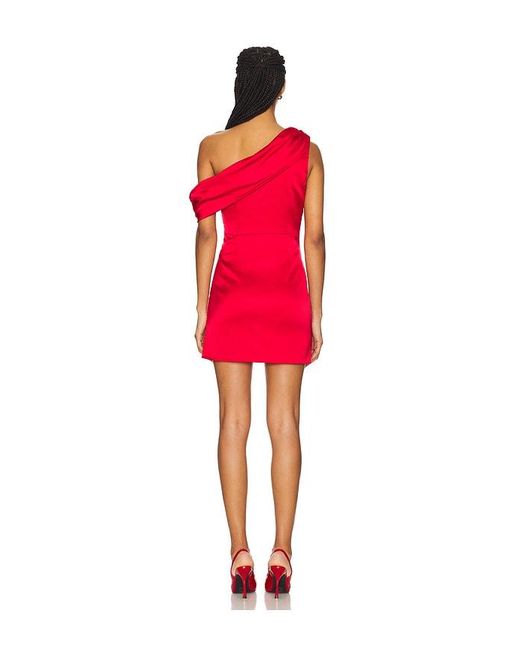 Line & Dot Red Harles Mini Dress