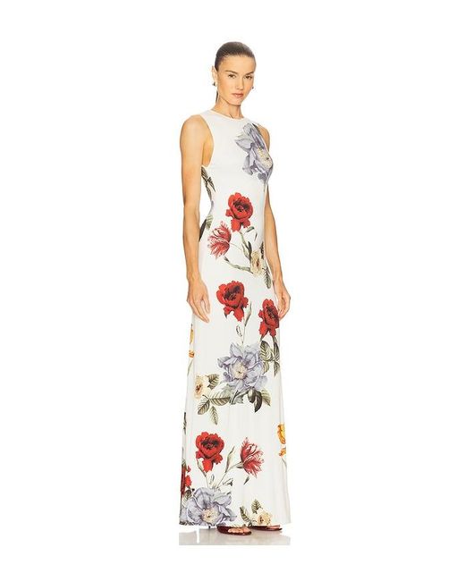 Alice + Olivia White Delora Maxi Dress