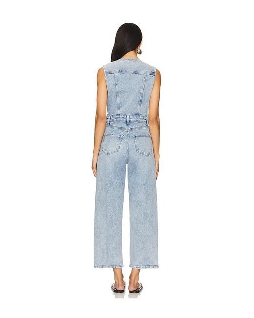 PAIGE Blue Cirie Ankle Denim Jumpsuit