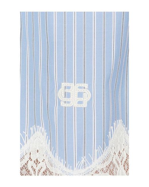 Jonathan Simkhai Blue Calder Cotton Lace Mini Dress