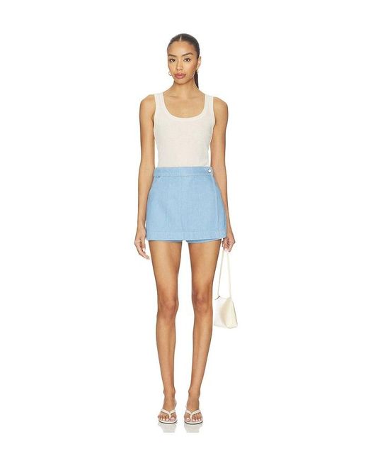 Veronica Beard Blue Phineas Skort