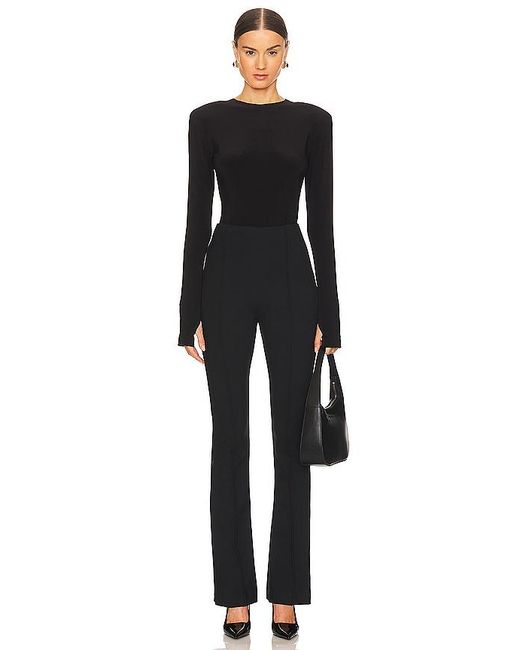 Norma Kamali Black Shoulder Pad Top