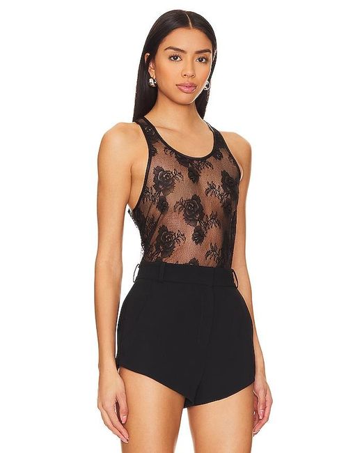 Fleur du Mal Black Unisex Bouquet Lace Tank