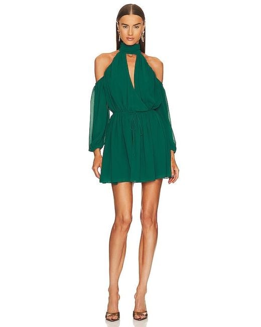 Michael Costello X Revolve Jill Mini Dress in Green | Lyst Australia