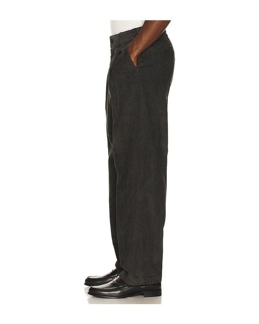 Obey Black Dean Faded Wash Cord Pant for men