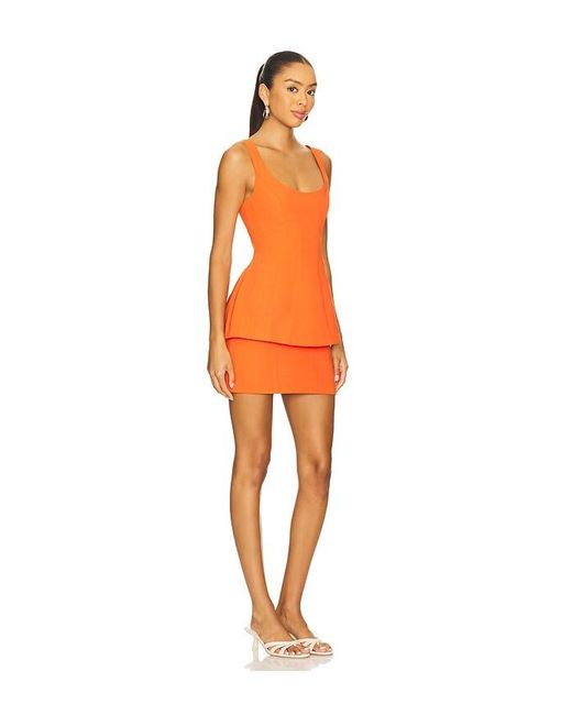 Amanda Uprichard Orange Empire Dress