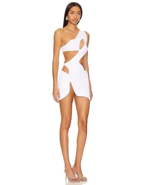 MOTHER OF ALL White Swan Mini Dress