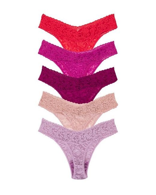 Hanky Panky Pink Original Rise Thong 5 Pack