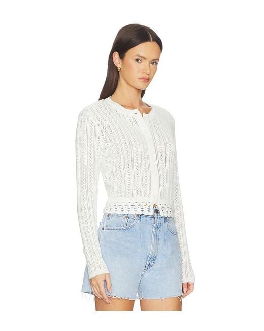 Cami NYC White Lilibeth Pointelle Cardigan