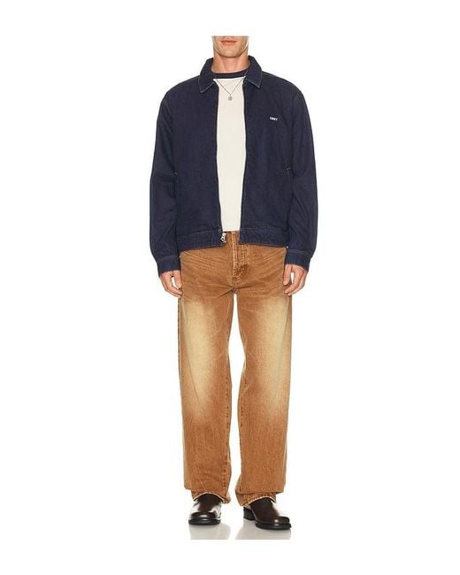 Obey Jacke Workshop in Blue für Herren