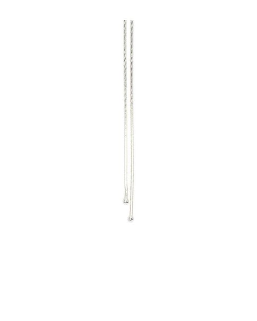 Loren Stewart White Bolo Pendant Necklace