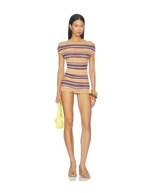 Jaded London White Cata Stripe Mini Shorts