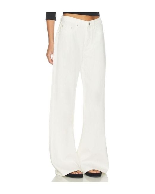 DL1961 White Dl Aura Alex Low Rise Baggy Wide Leg Jeans
