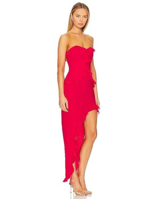Amanda Uprichard Red Anessa Gown