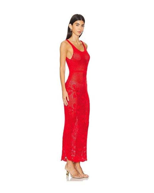Asta Resort Red X Revolve Emma Tricot Dress