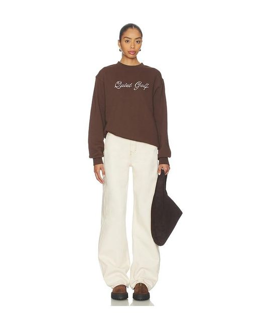 Quiet Golf Brown Hancock Crew Neck Sweatshirt