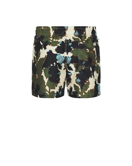 Oas Green Foliago Swim Shorts for men