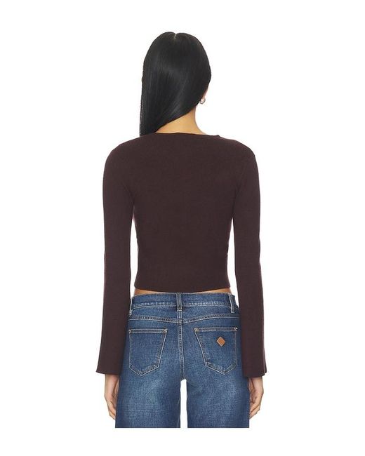 GOOD AMERICAN Black Bell Sleeve Knit Cardigan