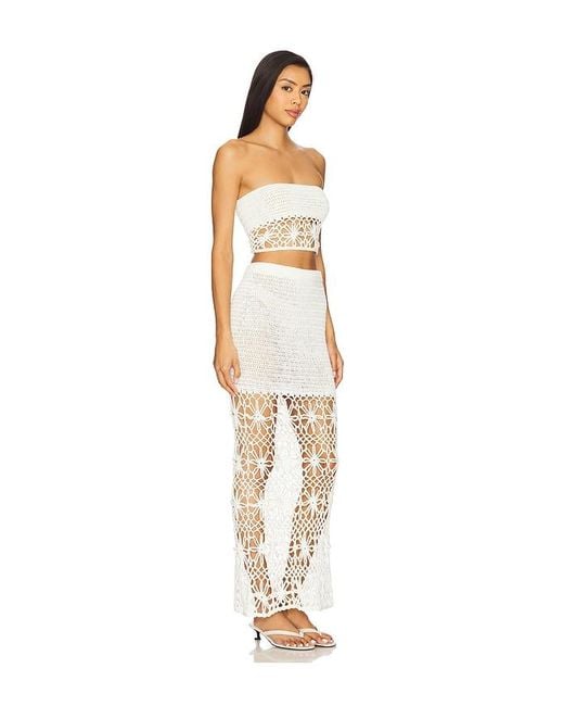 MORE TO COME White Harper Skirt Set