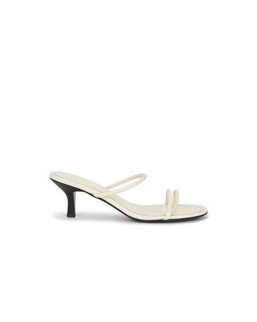 St. Agni White Minimal Strap Heel