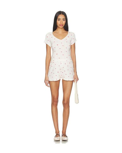 HATCH White The Pointelle Boxer Short