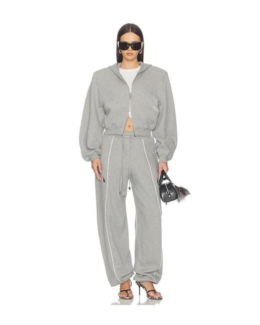 The Attico Gray Fleece Sweatshirt