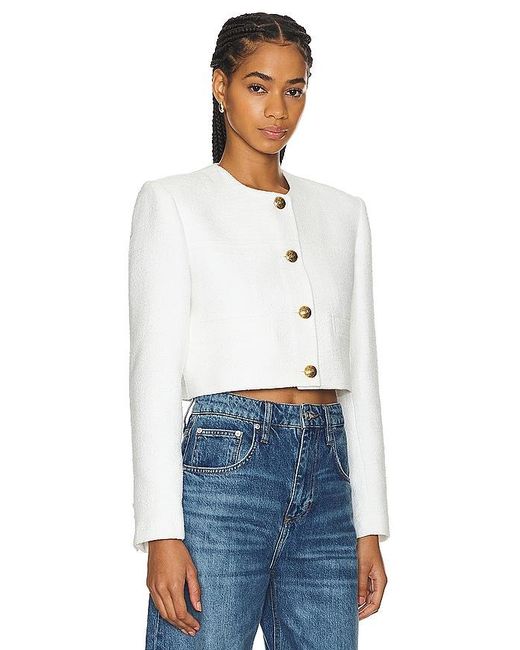 Citizens of Humanity White Pia Cropped Jacket