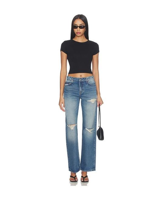 GRLFRND Blue Graham Low Rise Straight