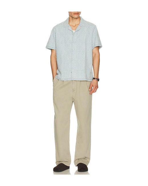 Rails Blue Tyler Camp Collar Shirt for men