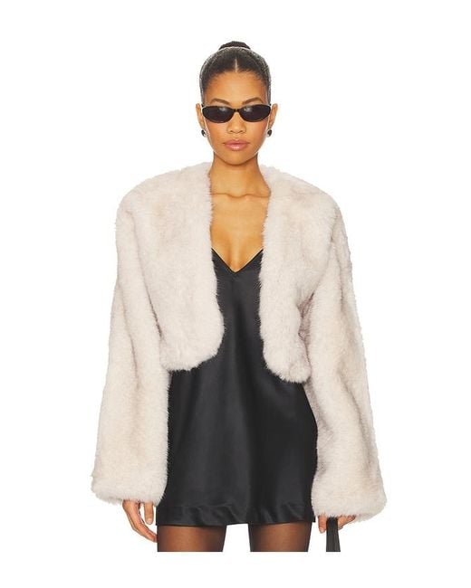 Lovers + Friends Natural Cropped Gabriel Coat