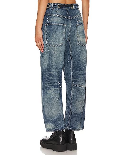 Free People Blue X We The Free Moxie Low Slung Pull Jeans