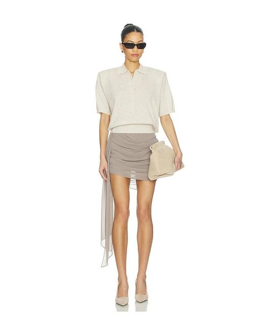 ROTATE BIRGER CHRISTENSEN Multicolor Chiffon Draped Skirt
