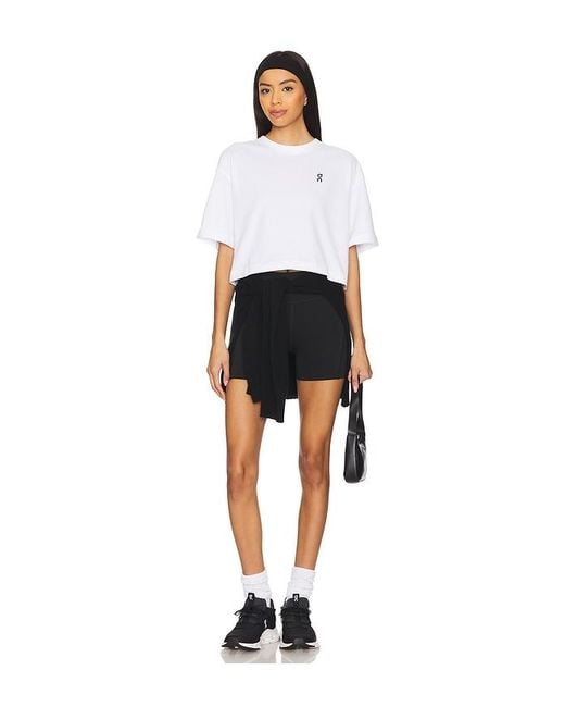 On Shoes White Club Boxy Tee