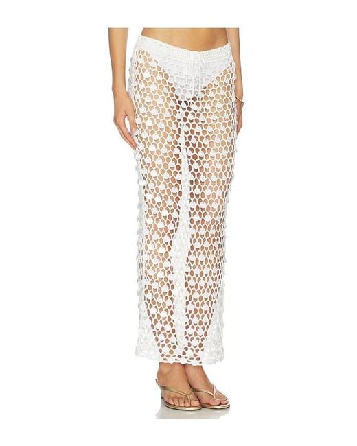 superdown Natural Dinah Crochet Maxi Skirt