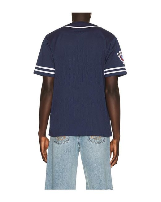 BBCICECREAM Blue Big Chew Baseball Shirt for men