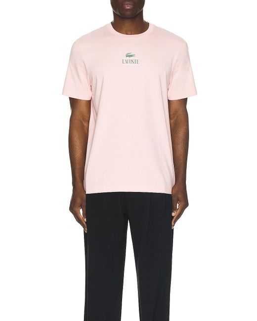 メンズ Lacoste Tシャツ Pink