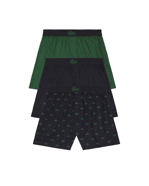 Lacoste Green 3-Pack Cotton Weave Boxers for men